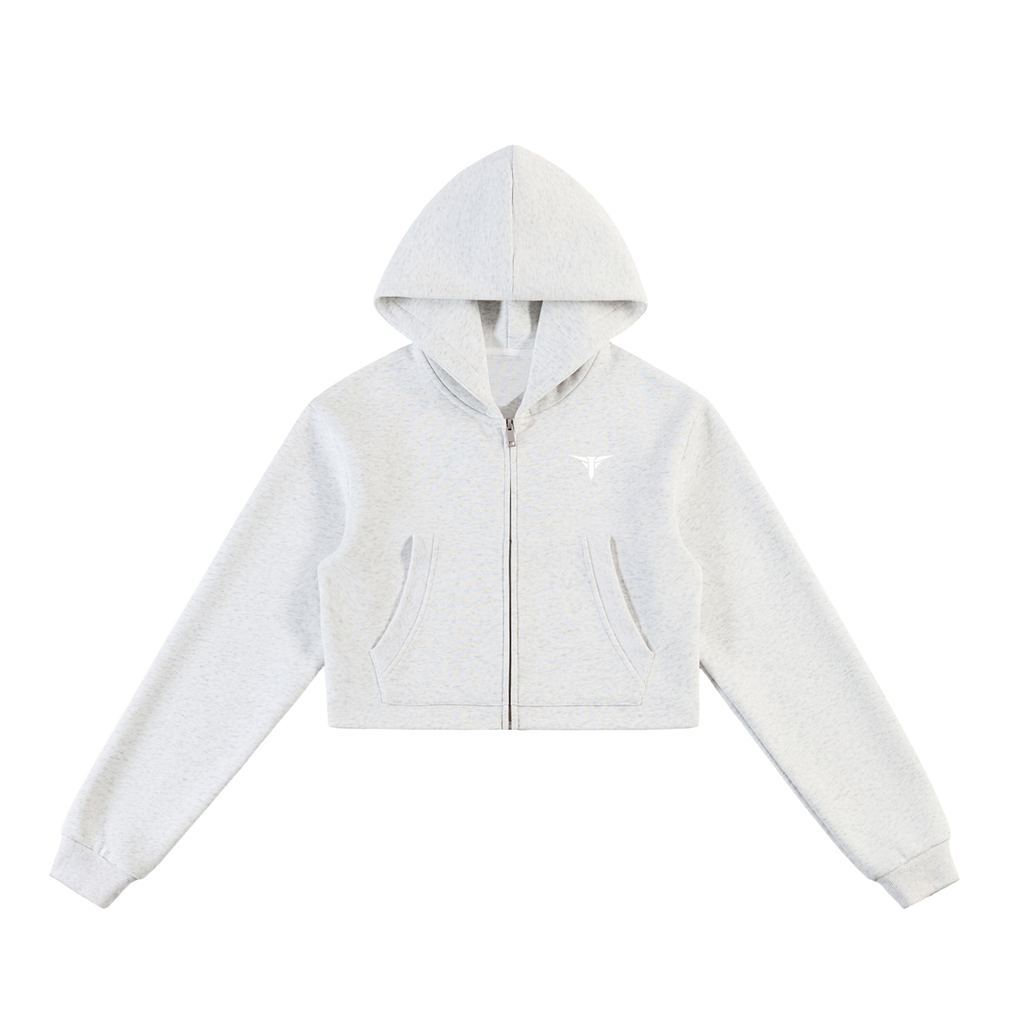 Performance Cropped Zip-Up Hoodie